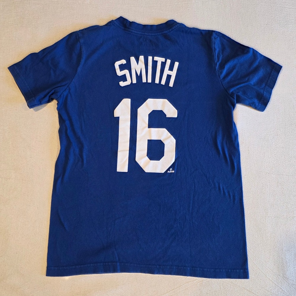 Nike Los Angeles Dodgers Will Smith 16 T-Shirt Kids Medium 10-12 Blue MLB Tee